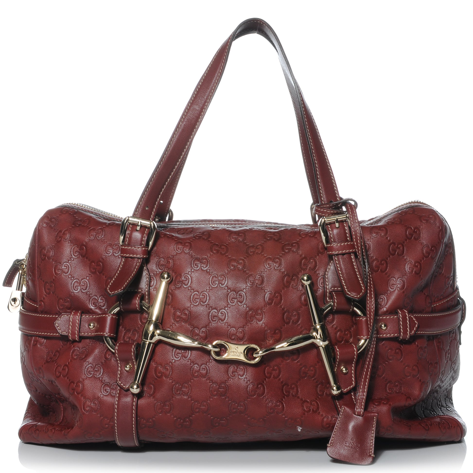 Gucci Guccissima 85th Anniversary Large Boston Rusty Red 1 of 8