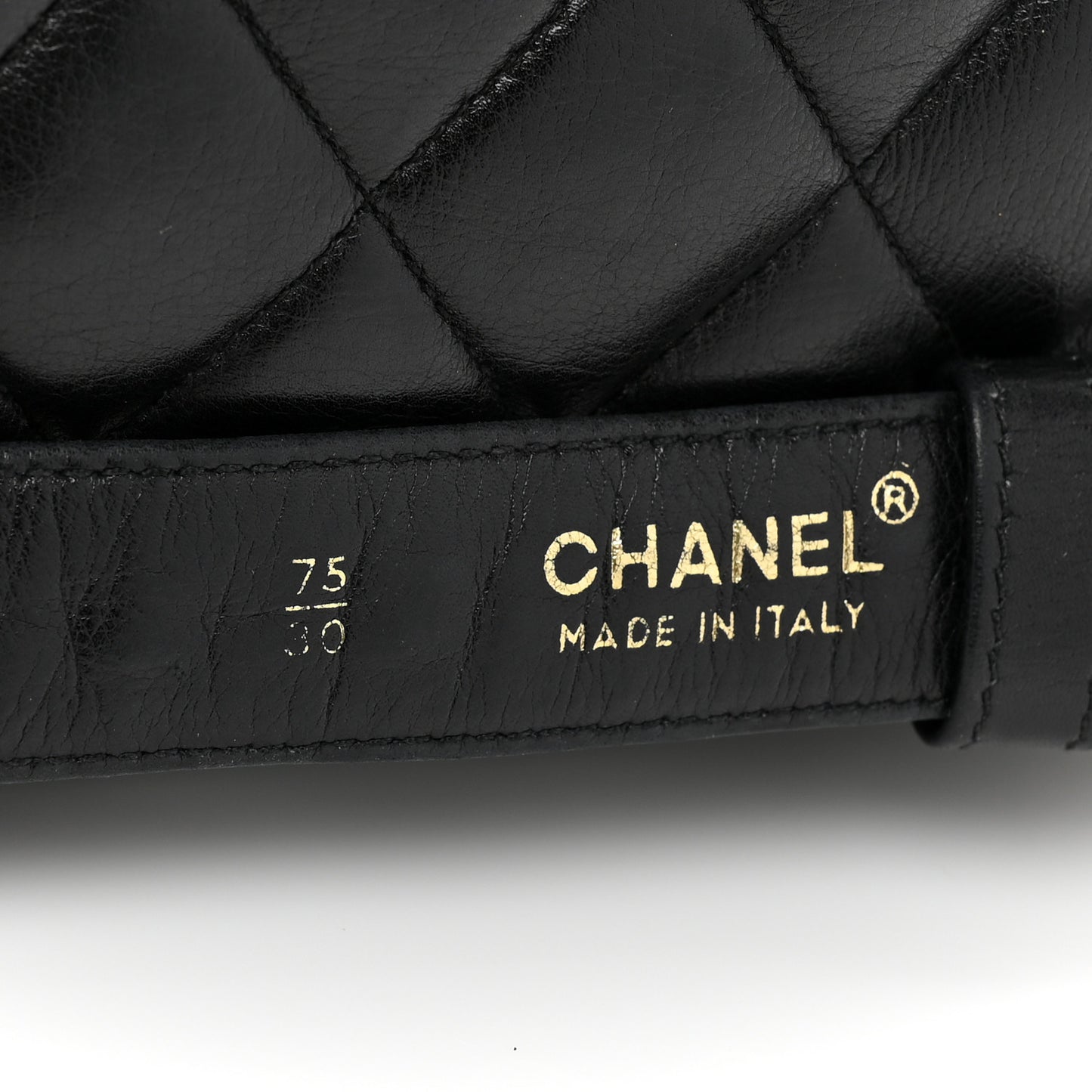 Lambskin Quilted Flap Waist Belt Bag 75 30 Black