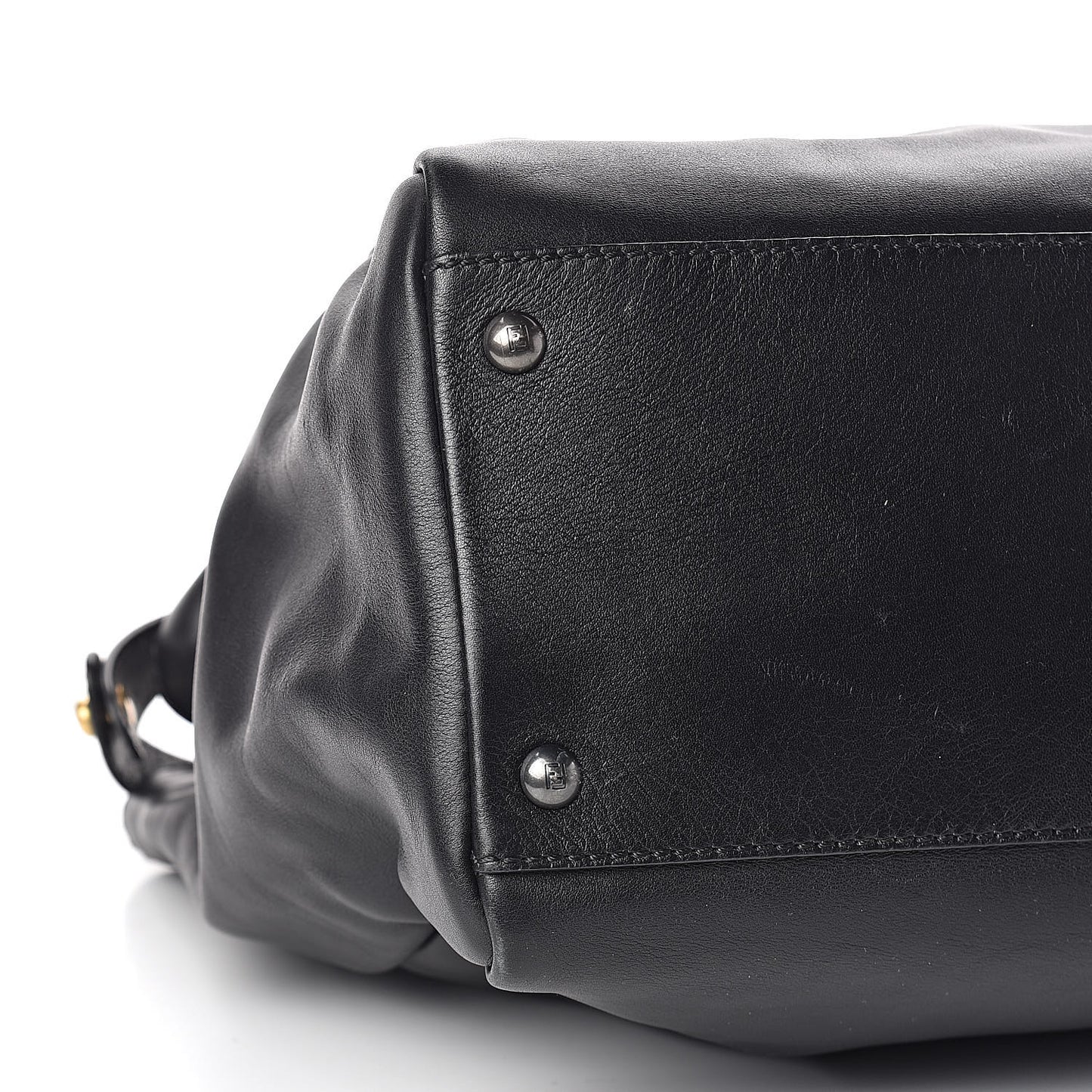 Calfskin Calf Hair Leopard Print Large Peekaboo Iconic Satchel Black