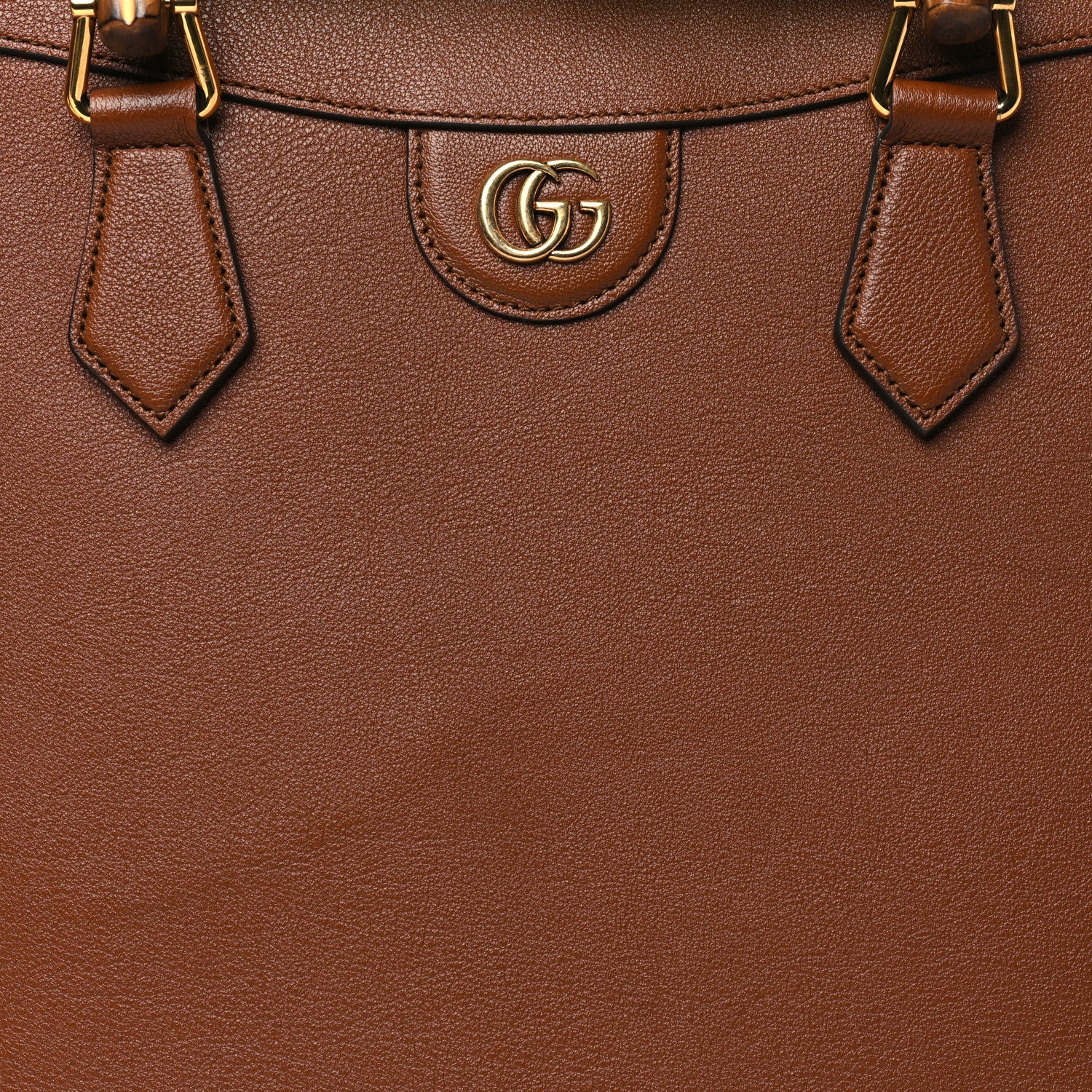 Gucci Wonka Grain Calfskin Medium Diana Tote Bag Cuir Yellow Fluo 8 of 11