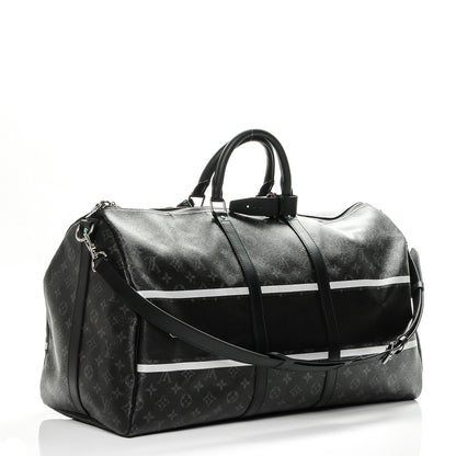 Louis Vuitton X FUJIWARA Monogram Eclipse Flash Fragment Keepall Bandouliere 55 3 of 7