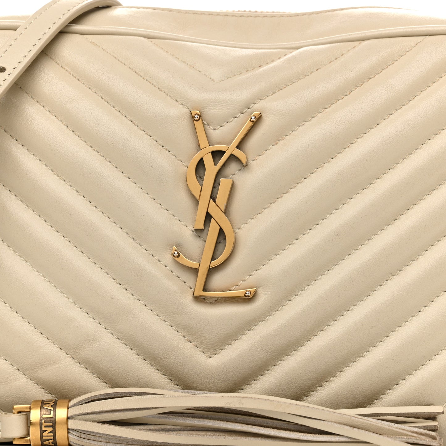 Calfskin Matelasse Monogram Lou Camera Bag Crema Soft