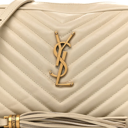 Saint Laurent Calfskin Matelasse Monogram Lou Camera Bag Crema Soft 8 of 19