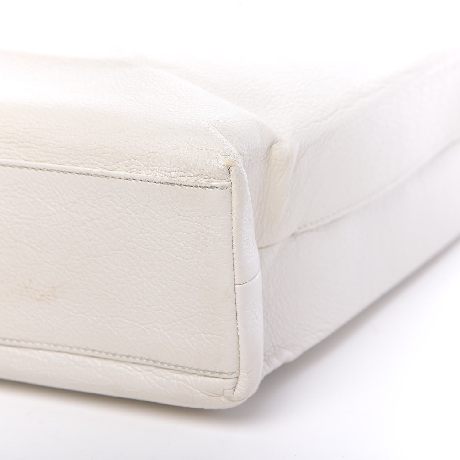 Balenciaga Calfskin Medium Logo North South Shopping Tote White 9 of 15