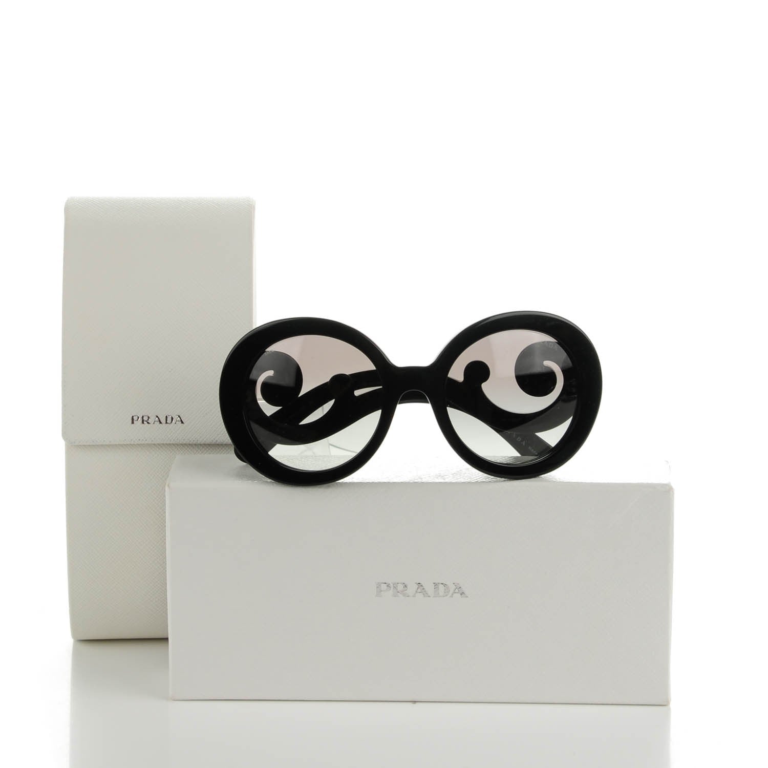 Prada Baroque Sunglasses SPR 27N Black 6 of 6