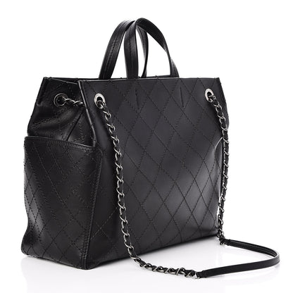 Chanel Calfskin CC Pocket Tote Black 4 of 9
