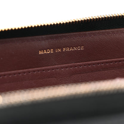 Chanel Caviar Quilted Large Gusset Zip Around Wallet Black 7 of 9