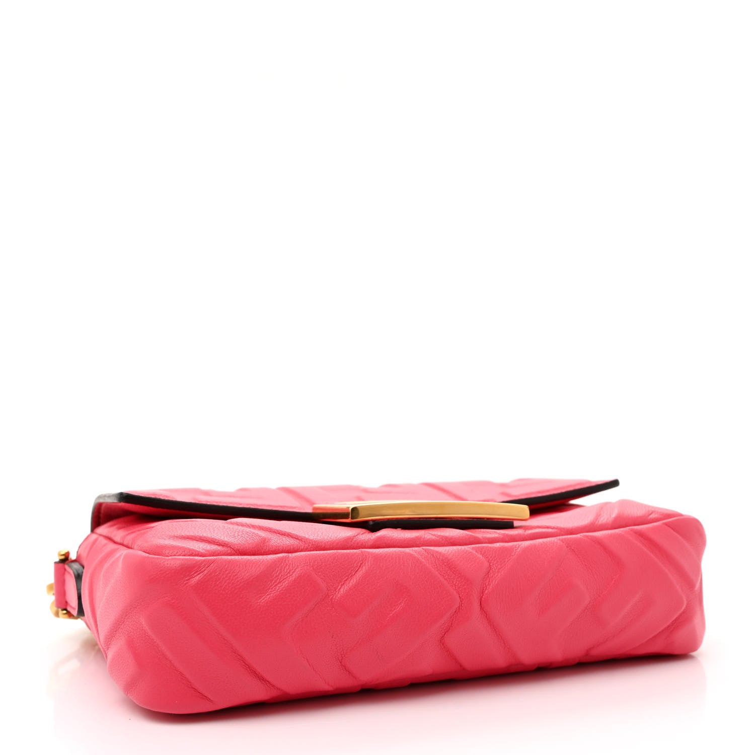 Fendi Nappa FF 1974 Embossed Mini Baguette Lampone 4 of 12
