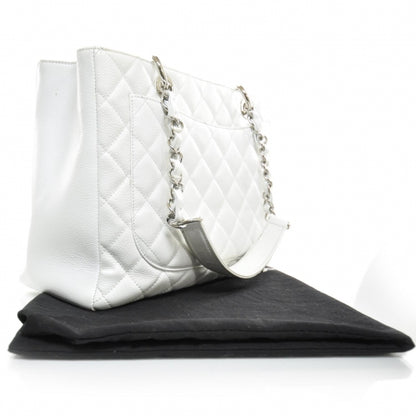 Chanel Caviar Grand Shopping Tote GST White 2 of 10