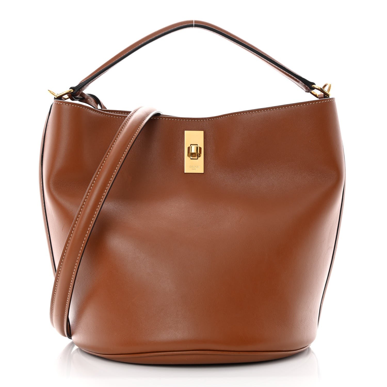 Celine Smooth Calfskin Bucket 16 Bag Tan 3 of 18