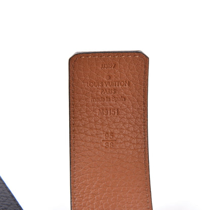 Louis Vuitton Taurillon Calfskin 30mm LV Initiales Reversible Belt 95 38 Black 7 of 7