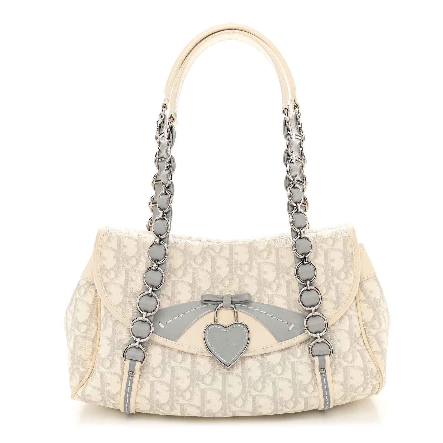 Christian Dior Monogram Romantique Trotter Bag Grey 1 of 14