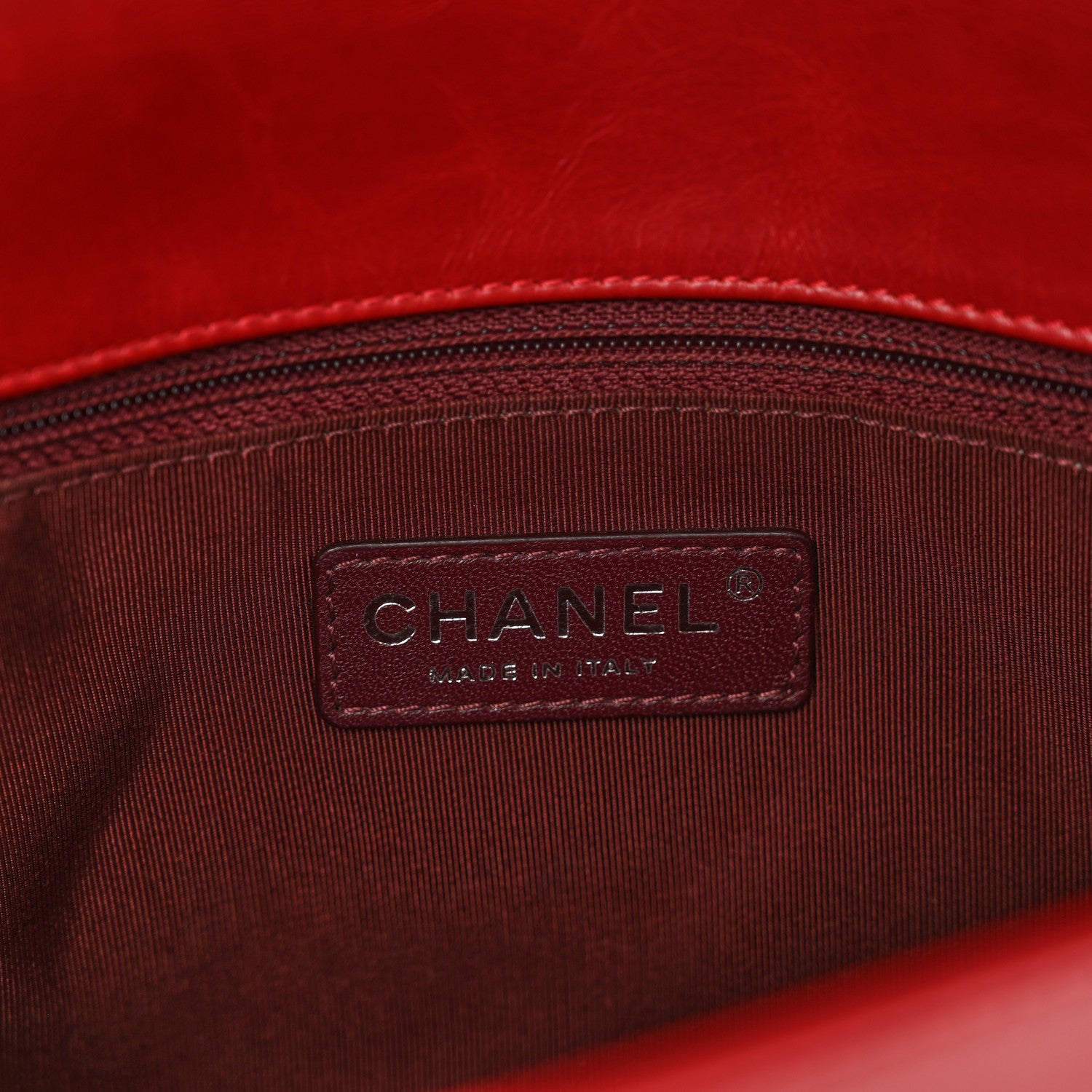 Chanel Glazed Calfskin Quilted Medium Coco Boy Flap Red 7 of 10