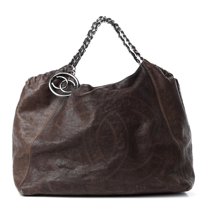 Chanel Distressed Caviar XL Coco Cabas Brown 1 of 14