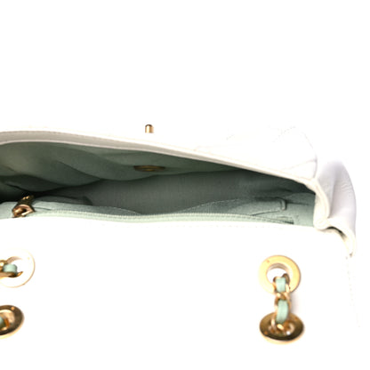 Chanel Lambskin Quilted All Around Flap White Green Multicolor 5 of 10