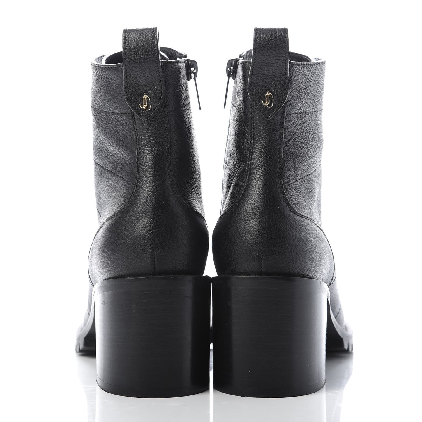 Grainy Calfskin Cruz 65 Ankle Booties 40.5 Black