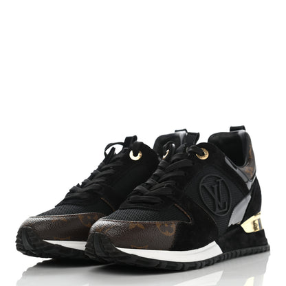 Louis Vuitton Suede Monogram Run Away Sneakers 35 Black 3 of 8