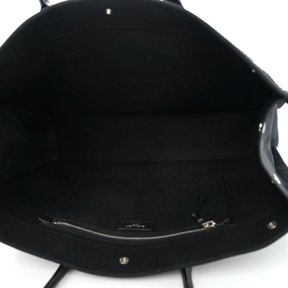 Saint Laurent Linen Calfskin Rive Gauche Tote Black 5 of 9