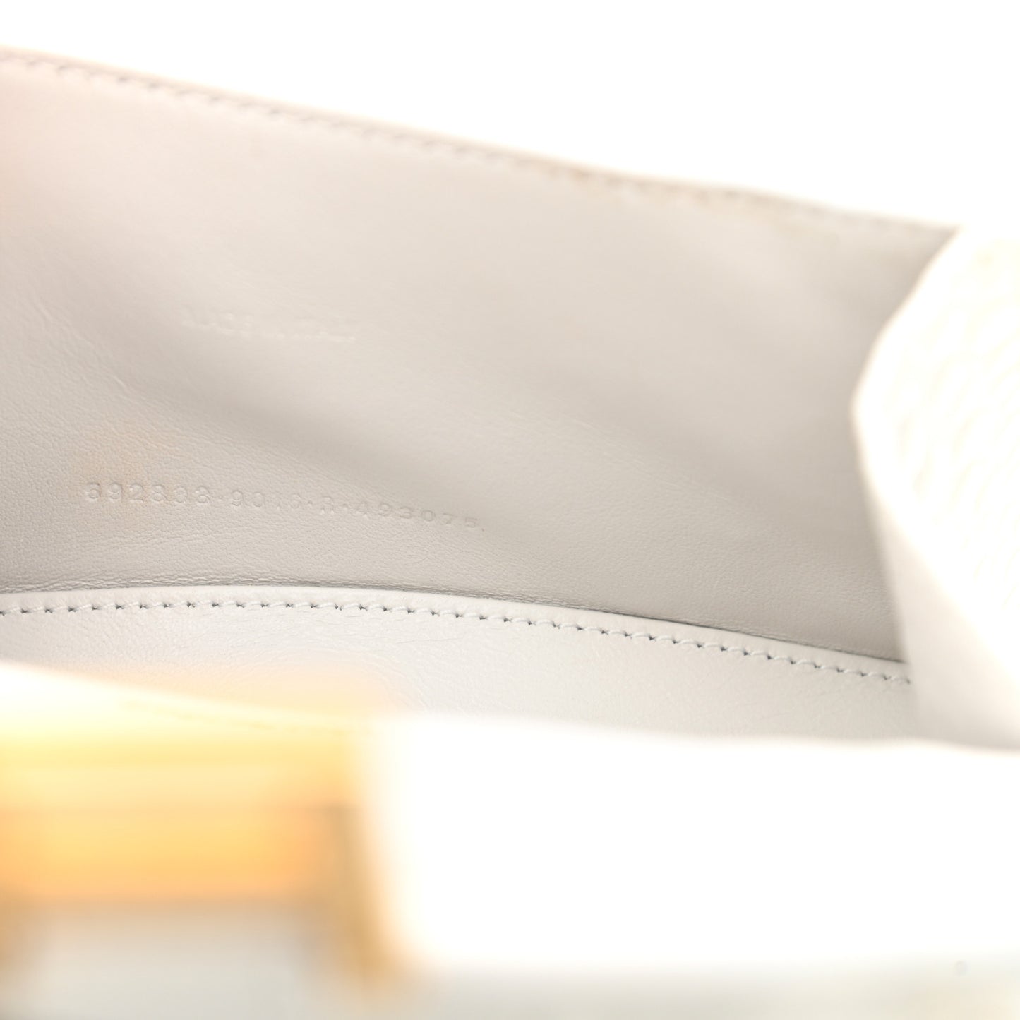 Shiny Calfskin Crocodile Embossed Hourglass Top Handle Bag XS White