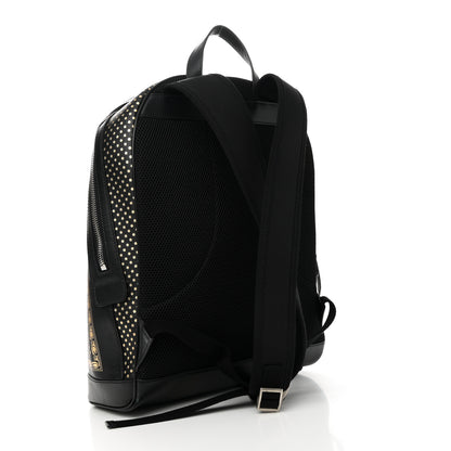 Gucci X SEGA Calfskin GUCCY Stars Dome Backpack Black Gold 2 of 11