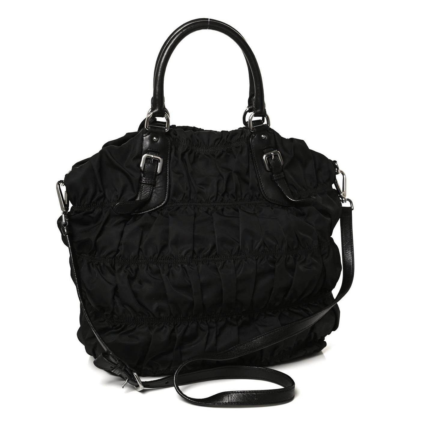 Tessuto Nylon Gaufre Tote Black