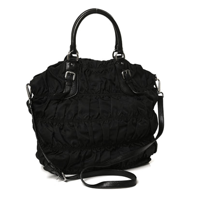 Prada Tessuto Nylon Gaufre Tote Black 3 of 13