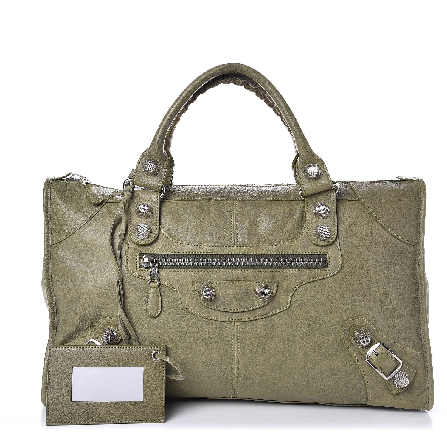 Balenciaga Agneau Giant 21 Silver Hardware Work Vert Militaire 1 of 7