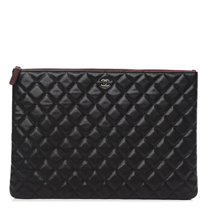 Chanel Caviar Quilted Large Cosmetic Case Black 1 of 8
