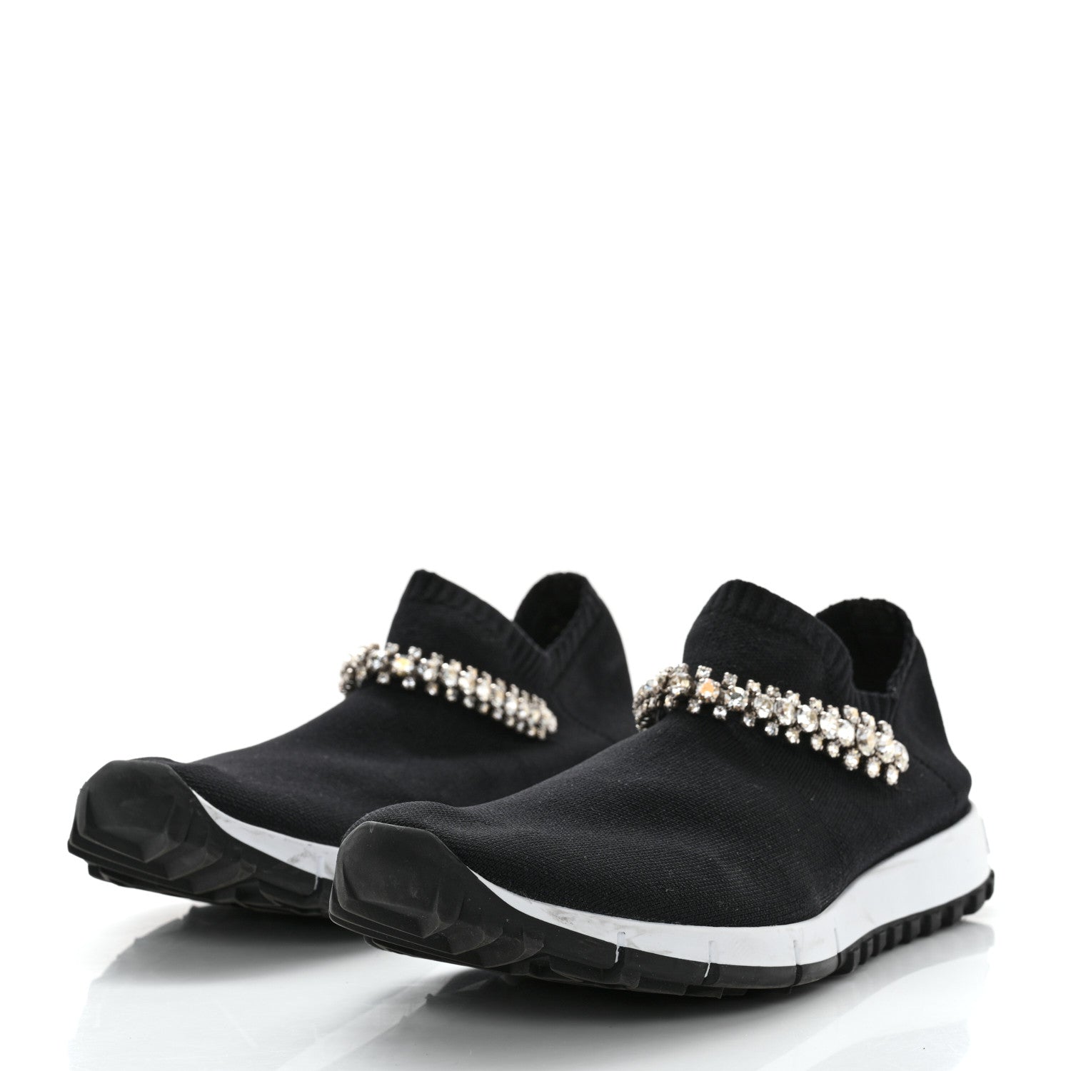 Jimmy Choo Knit Crystal Verona Sneaker 40 Black 3 of 8