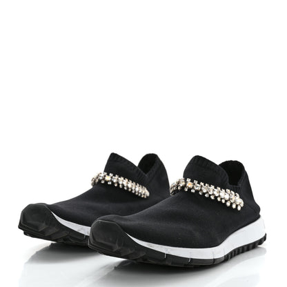 Jimmy Choo Knit Crystal Verona Sneaker 40 Black 3 of 8