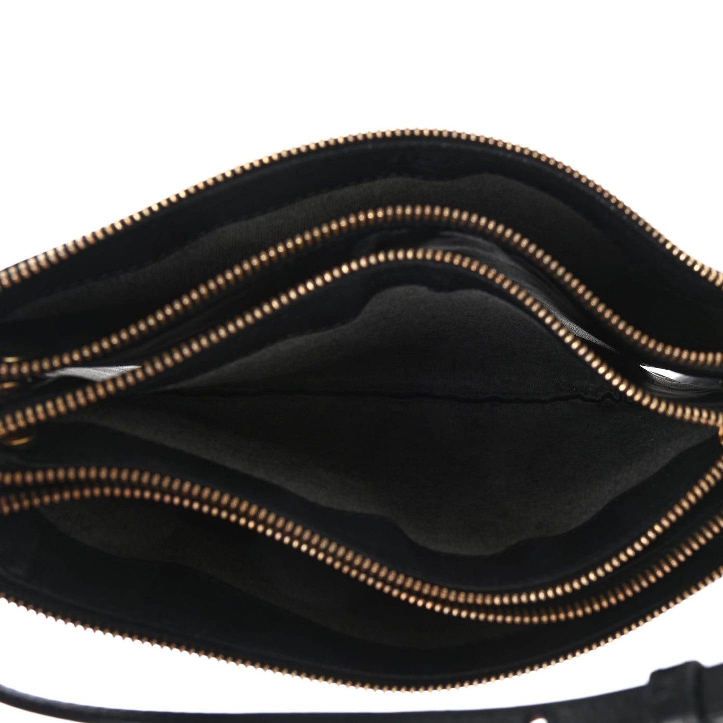 Lambskin Large Trio Crossbody Bag Black