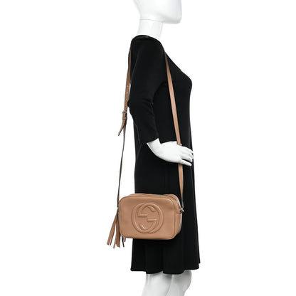 Gucci Pebbled Calfskin Small Soho Disco Bag Camelia 2 of 12