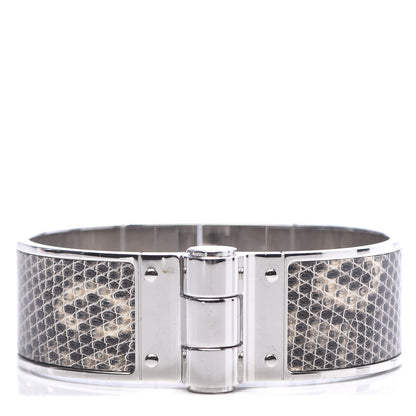 Hermes Lizard Charniere Cuir Wide Hinged Bracelet M Ombre 1 of 7