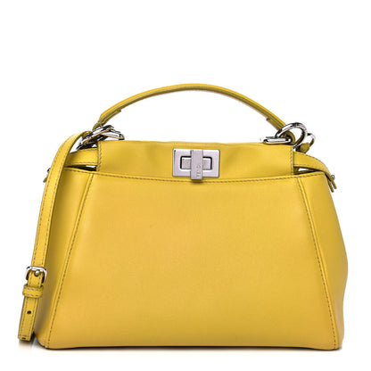 Fendi Nappa Mini Peekaboo Iconic Satchel Lime 1 of 4