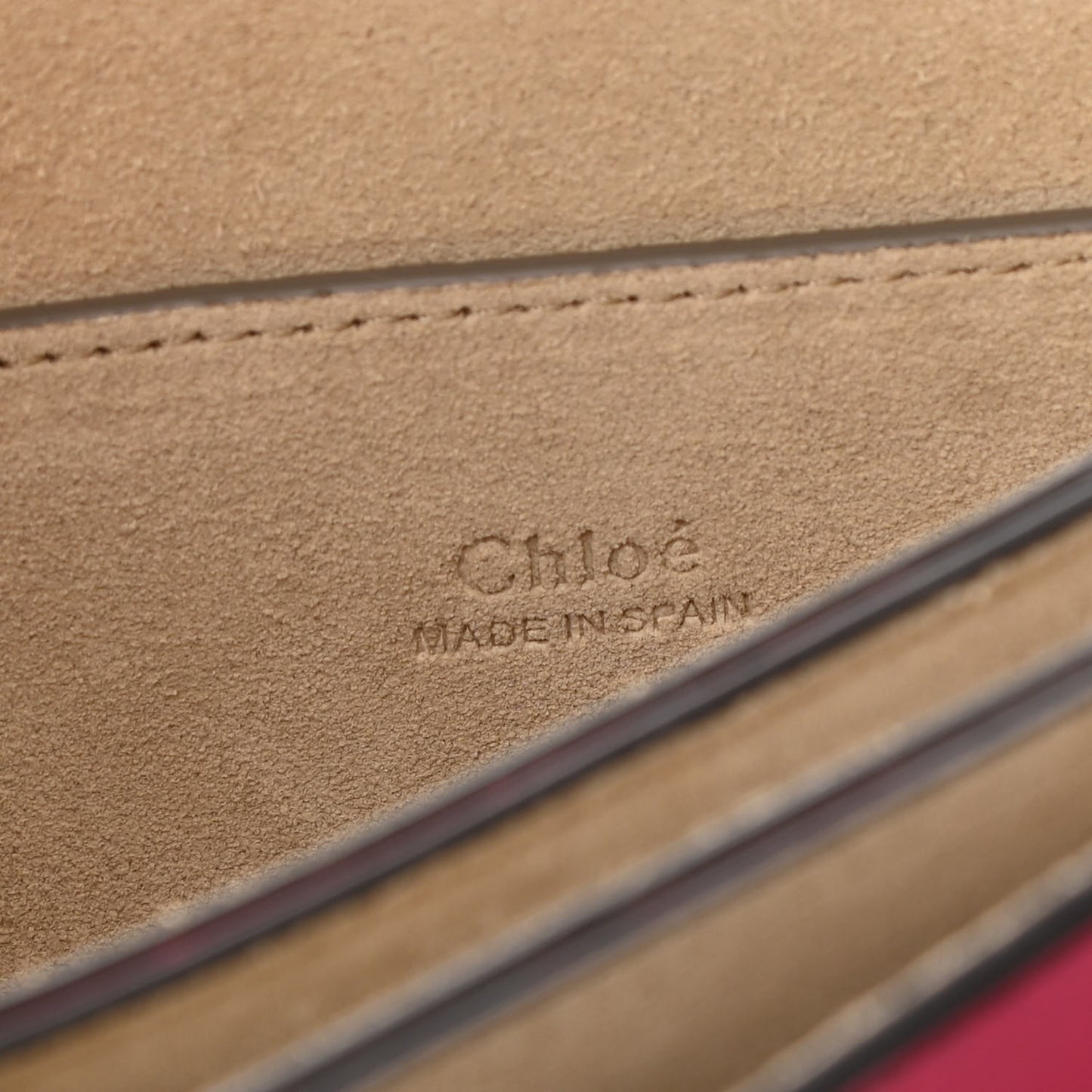 Suede Calfskin Small Faye Shoulder Bag Fuchsia Rose