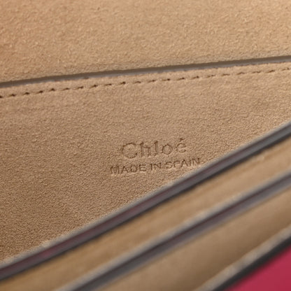 Chloe Suede Calfskin Small Faye Shoulder Bag Fuchsia Rose 6 of 10