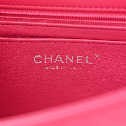 Chanel Lambskin Quilted Mini Rectangular Flap Fuchsia 6 of 11