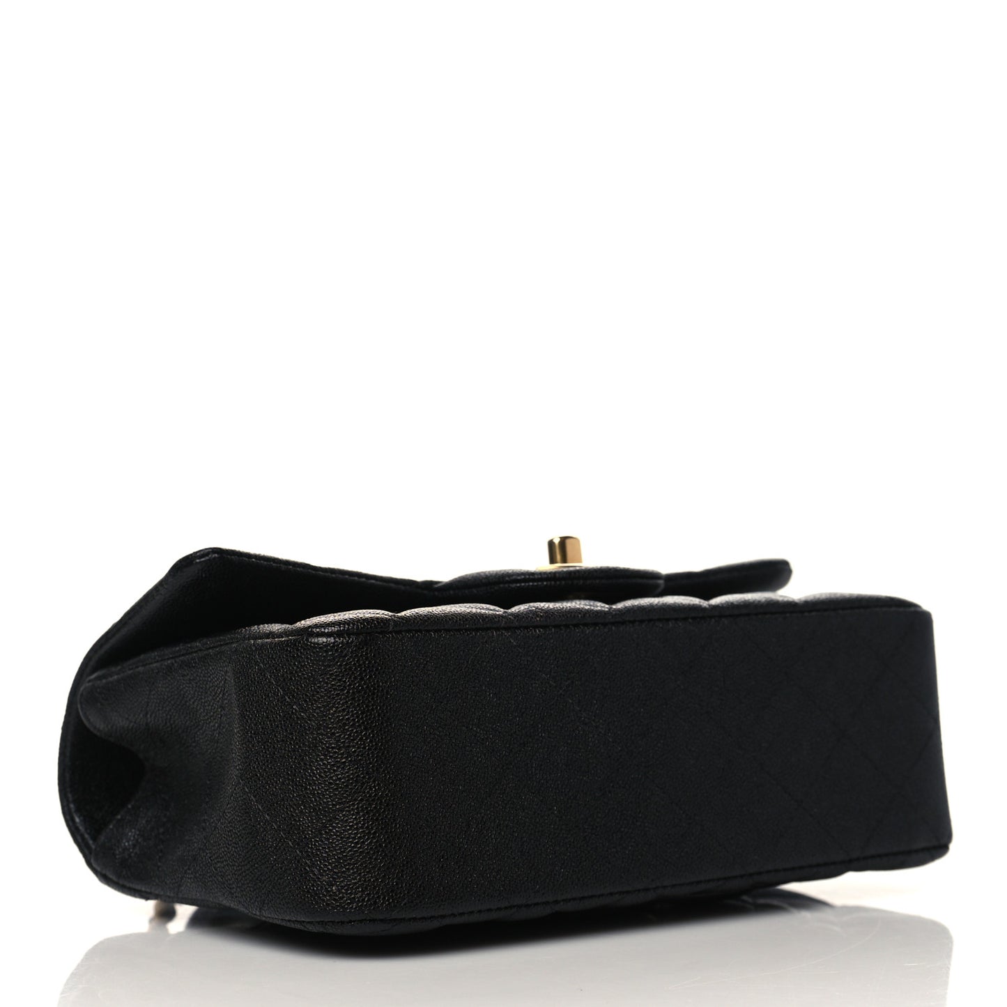 Caviar Quilted Mini Top Handle Rectangular Flap Black
