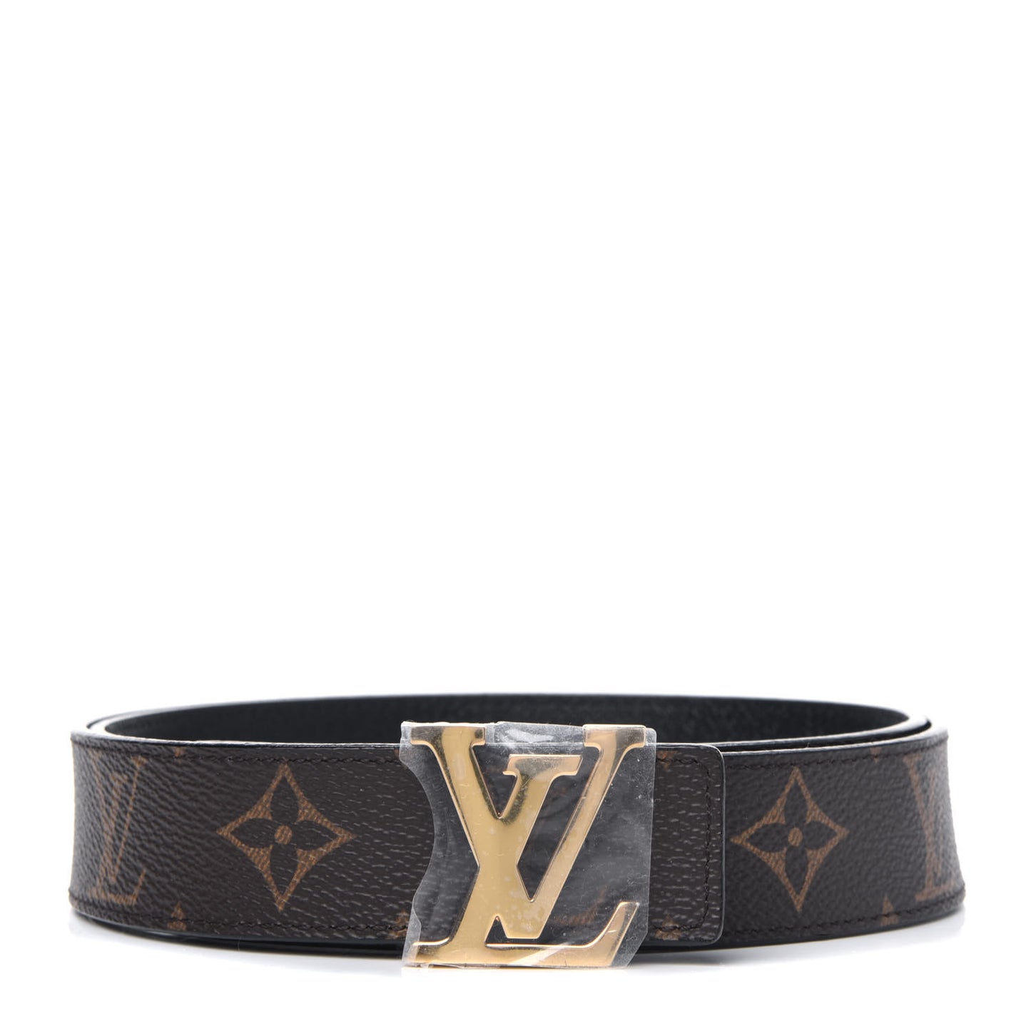 Calfskin Monogram 30mm LV Initiales Reversible Belt 85 34 Black