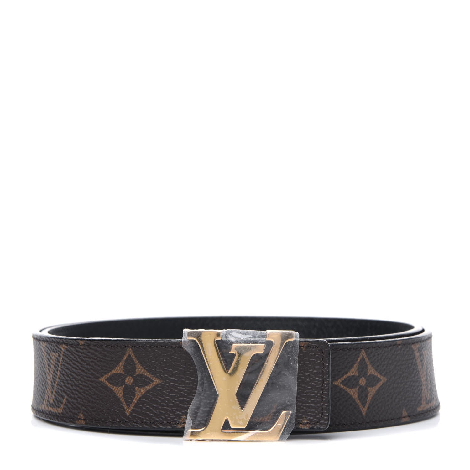 Louis Vuitton Calfskin Monogram 30mm LV Initiales Reversible Belt 85 34 Black 1 of 4