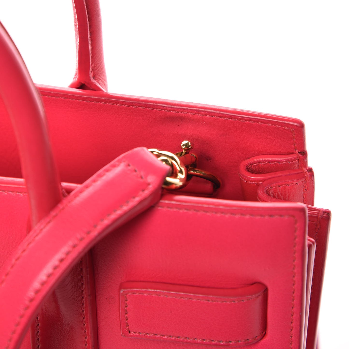 Calfskin Nano Sac De Jour Fluo Pink