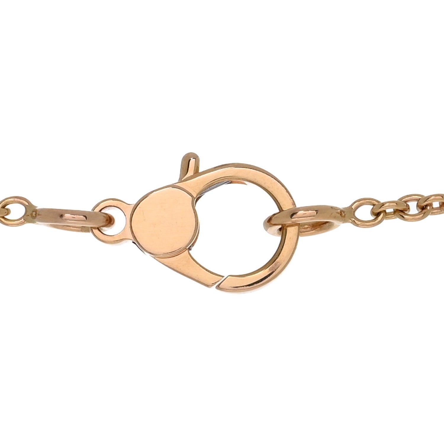 Hermes 18K Rose Gold Green Sapphire Finesse Pendant Necklace 4 of 6