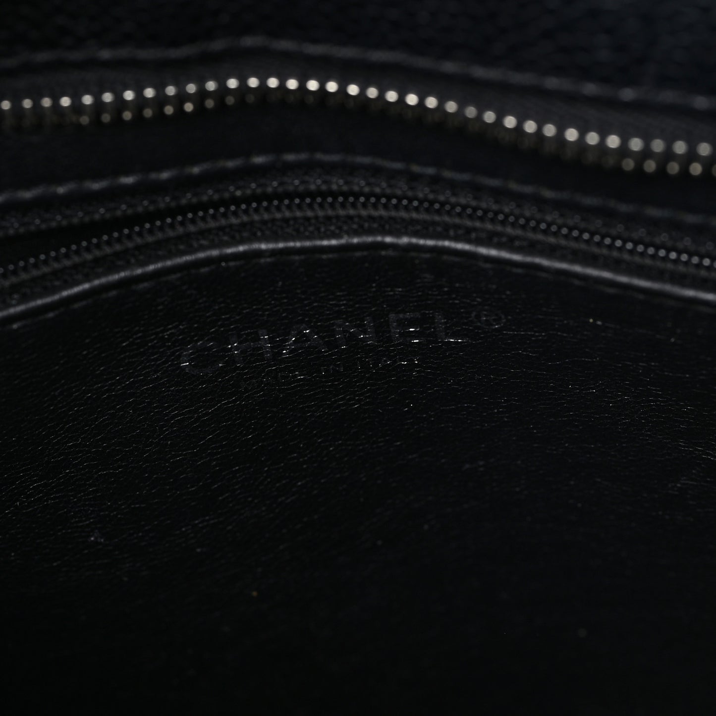 Caviar Quilted Medallion Tote Black