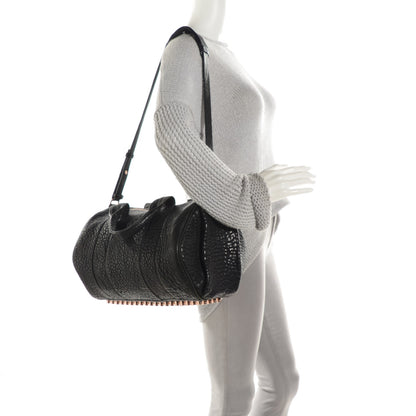 Alexander Wang Pebbled Lambskin Rocco Black Rose Gold Hardware 2 of 7
