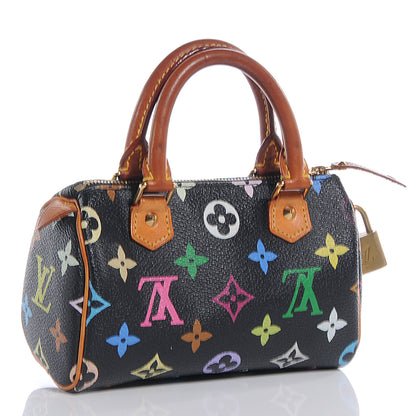 Louis Vuitton Monogram Multicolor Mini Sac HL Speedy Black 3 of 7