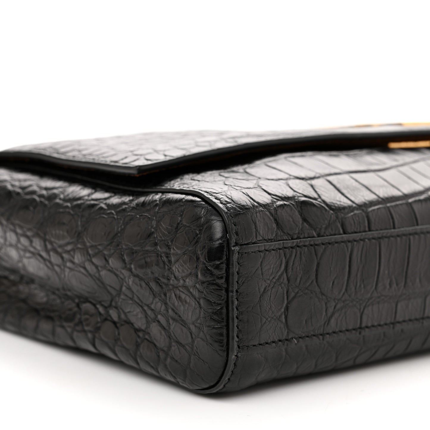 Calfskin Crocodile Embossed Suede Medium Reversible Monogram Kate Satchel Military Taupe