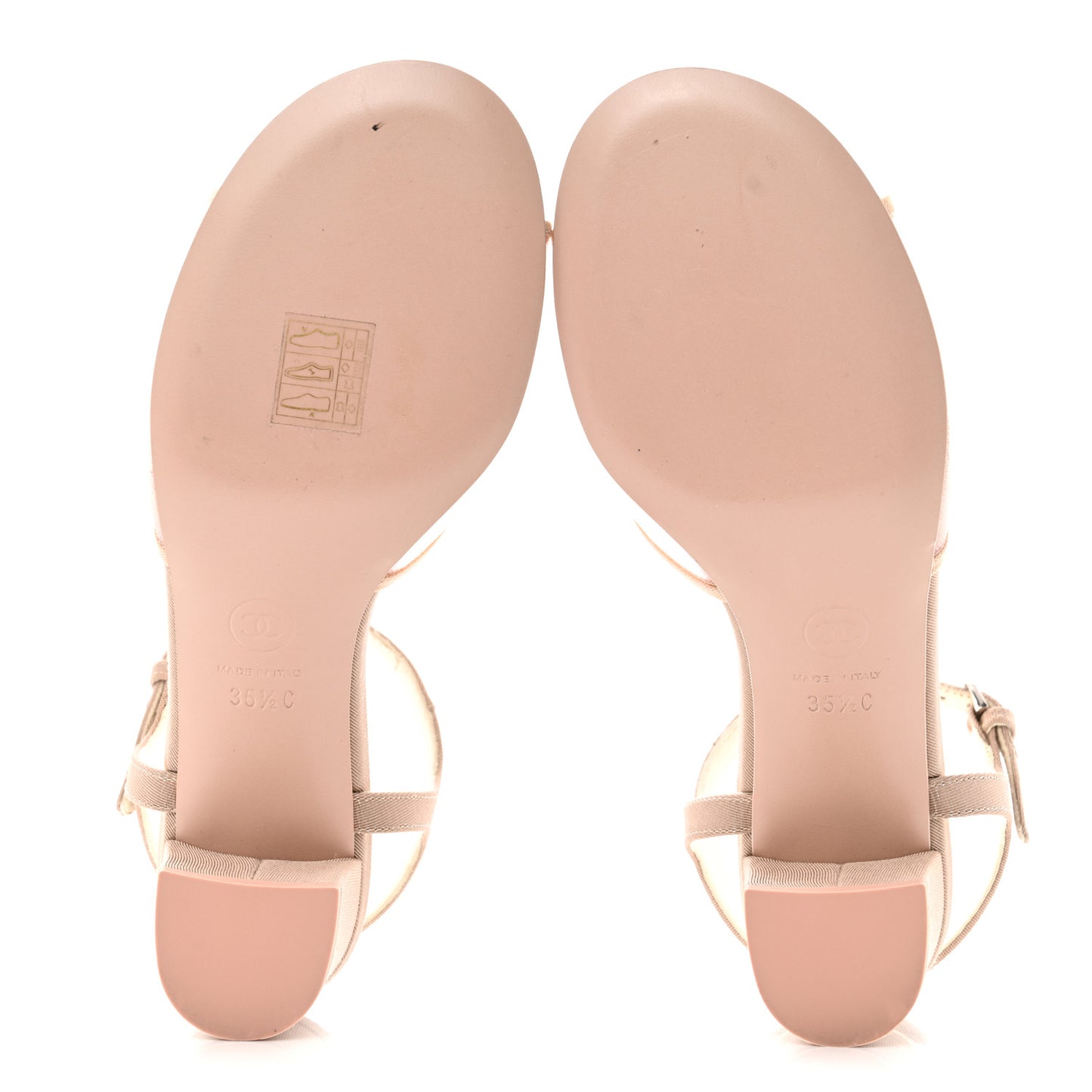 Mesh Grosgrain Camellia Sandal 35.5 Pink Beige