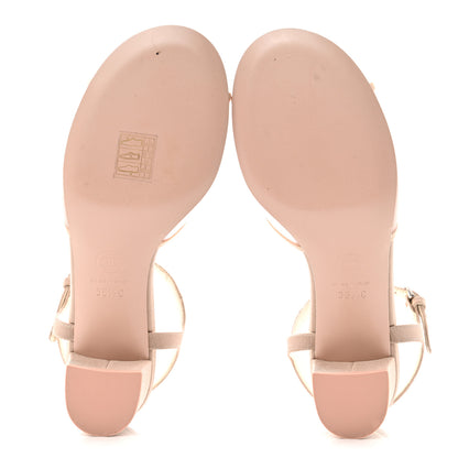 Chanel Mesh Grosgrain Camellia Sandal 35.5 Pink Beige 5 of 10