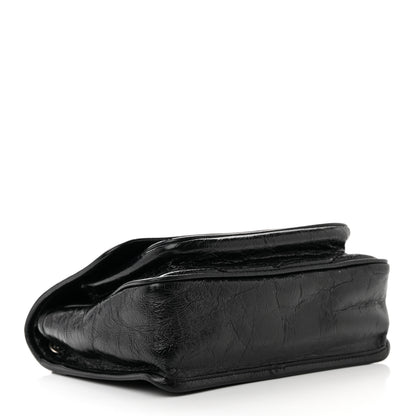 Saint Laurent Crinkled Calfskin Matelasse Monogram Baby Niki Chain Satchel Black 4 of 18