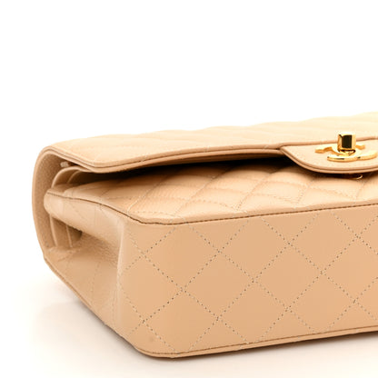 Chanel Caviar Quilted Medium Double Flap Beige Clair 9 of 11